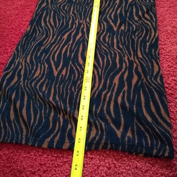 Zara fine knit jacquard animal print mock neck sweater dress - Picture 5 of 7